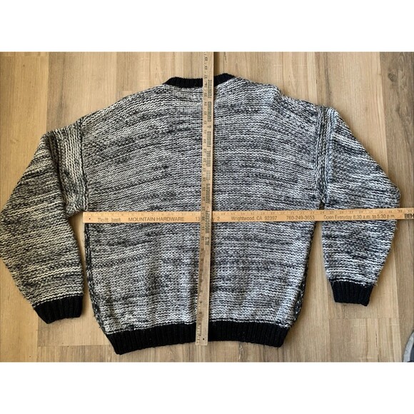 Vintage Wayne Scott Hand Knitted Pullover Sweater w/ Leather n Size XL EUC - Picture 10 of 12